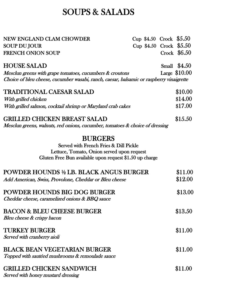 Powder Hounds Restaurant