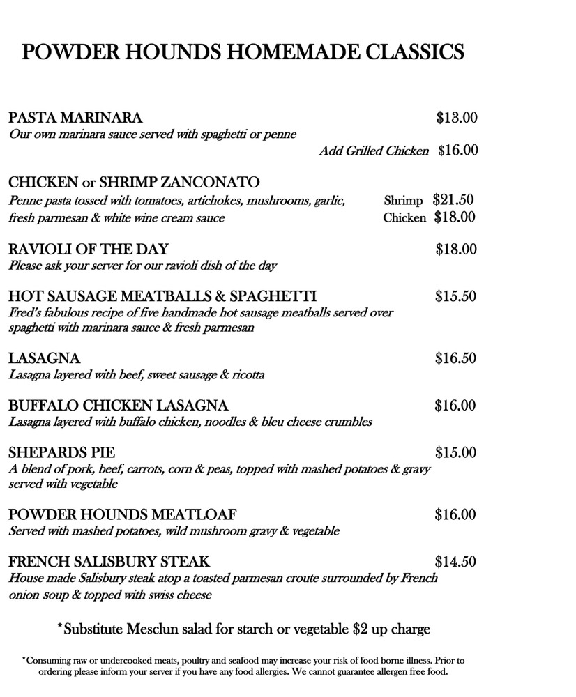 Powder Hounds Restaurant