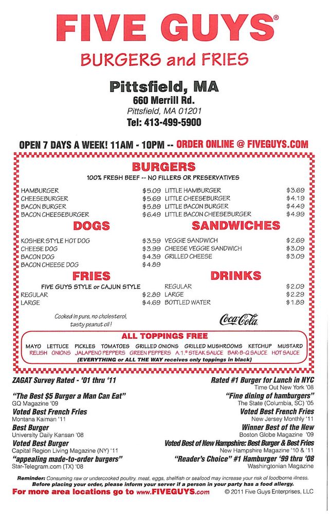 Five Guys Prices Uk At George Delano Blog