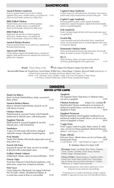 BerkshireMenus.com - Capitol Restaurant